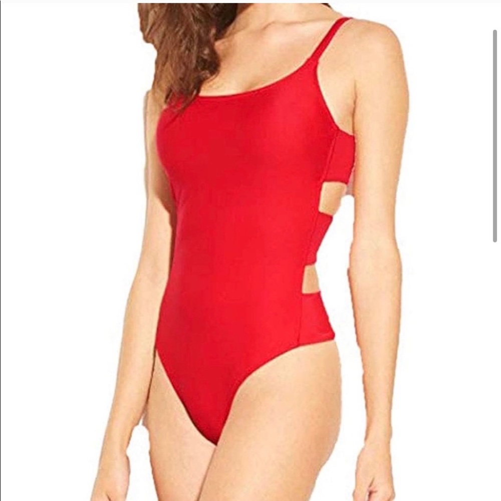 Red Shade and Shore one piece